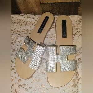Steven By Steve Madden Hadyn Rhinestone Sparkle Slip On Sandal Size 9.5